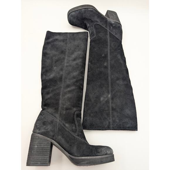 Zodiac Padma Wide Calf High Shaft Boots Round Toe Women's Black Size US7 EU38 - Picture 9 of 12